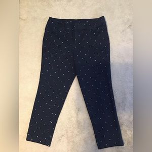 Faded Glory ankle length black dress pants size 12 with tiny stars ⭐️